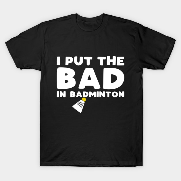 Funny badminton t shirts 2025